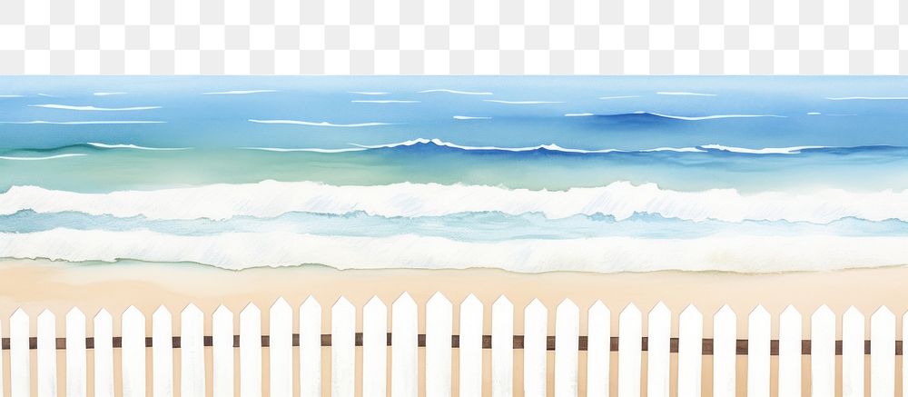 PNG Fence with sea view boarder outdoors nature ocean.