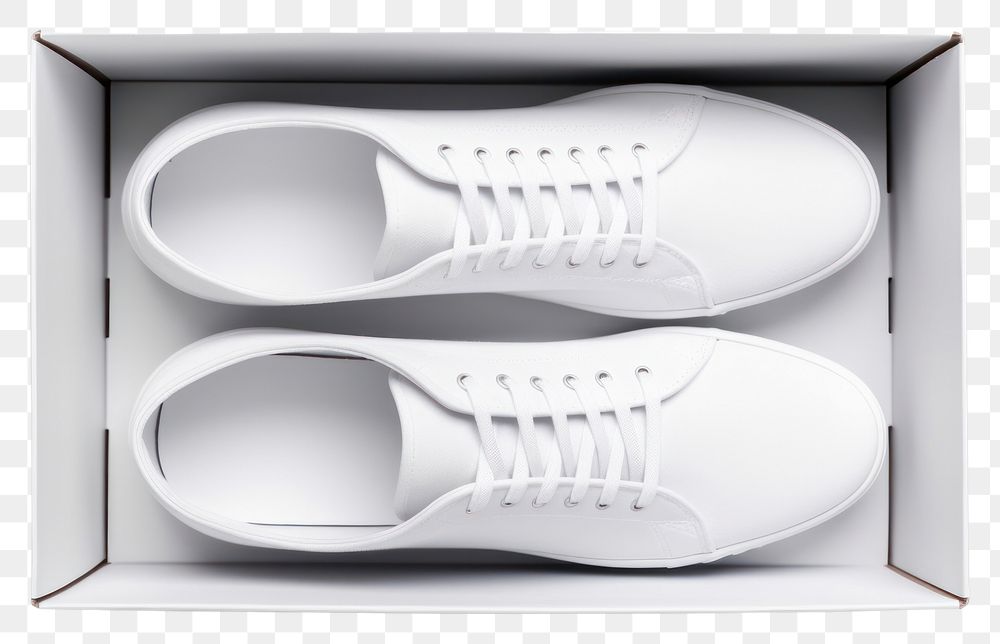 PNG Shoes box mockup footwear white simplicity.
