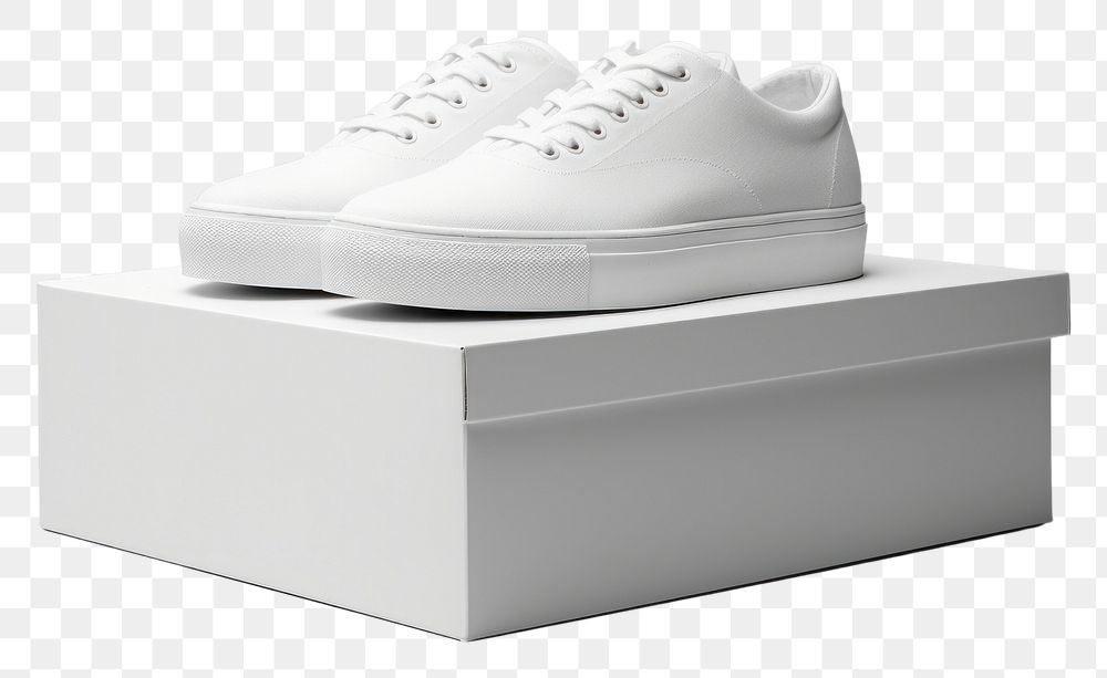 PNG Shoes box mockup footwear white clothing.