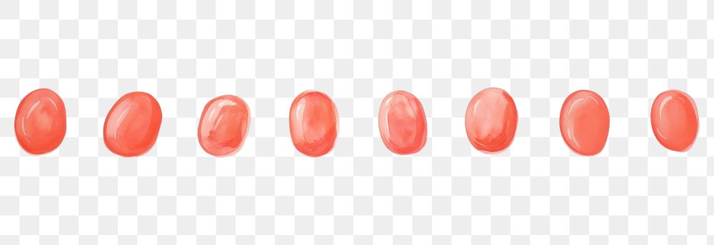 PNG Red candies as line watercolour illustration white background confectionery repetition.