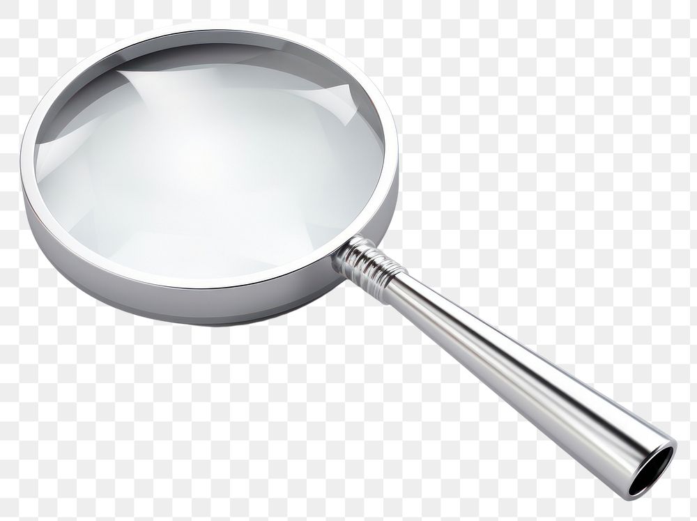 PNG Magnifying silver shape shiny.