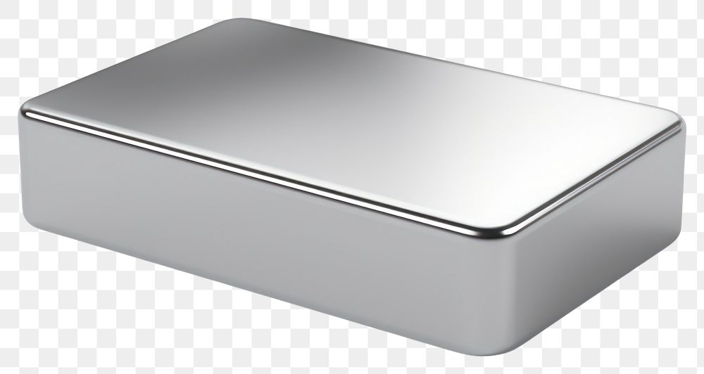 PNG Silver rectangle platinum shiny.