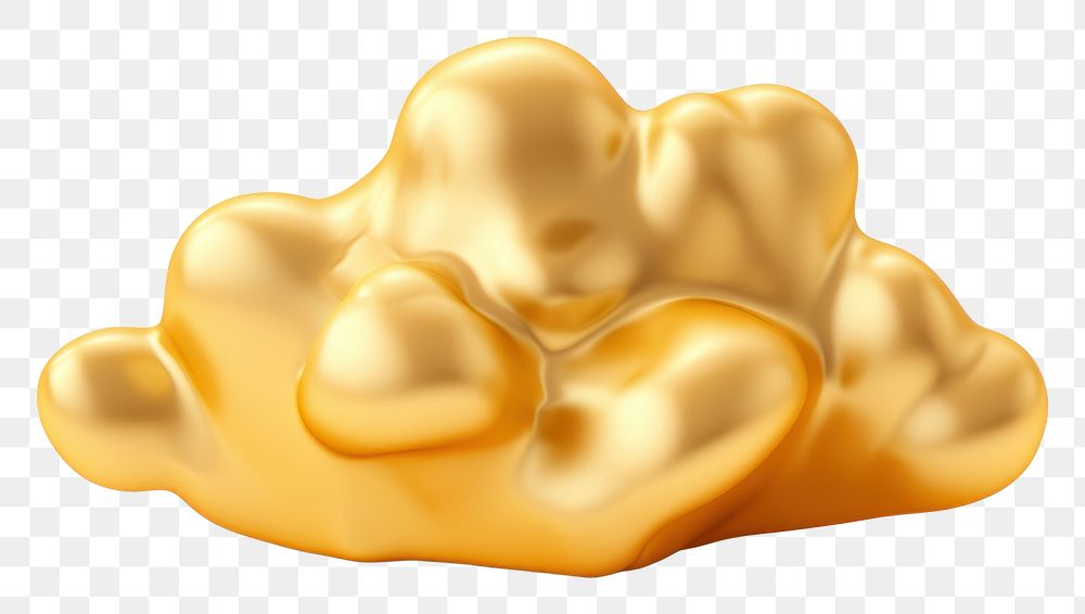 PNG Cloud gold food white background.