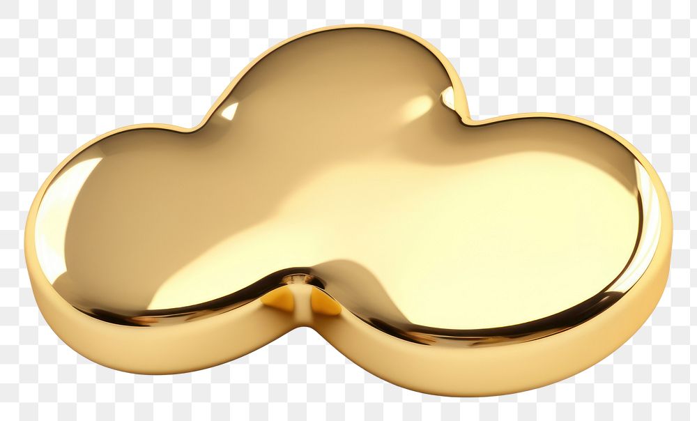 PNG Cloud gold jewelry locket.