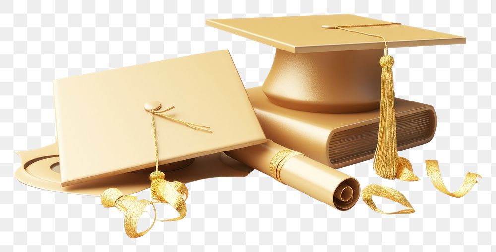 PNG Graduation graduation gold white background.