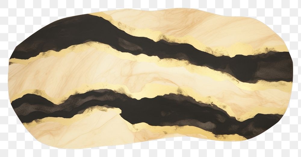 PNG Black gold marble distort shape white background rectangle textured.