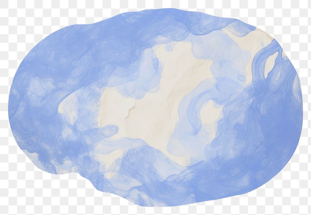 PNG Blue marble distort shape abstract white background accessories.