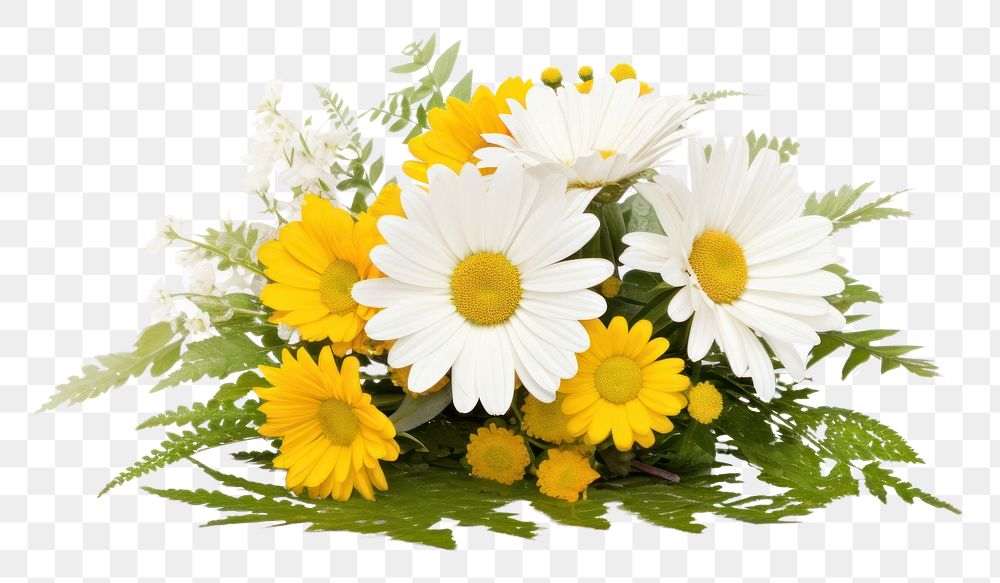 PNG Bunch of flowers daisy plant white.