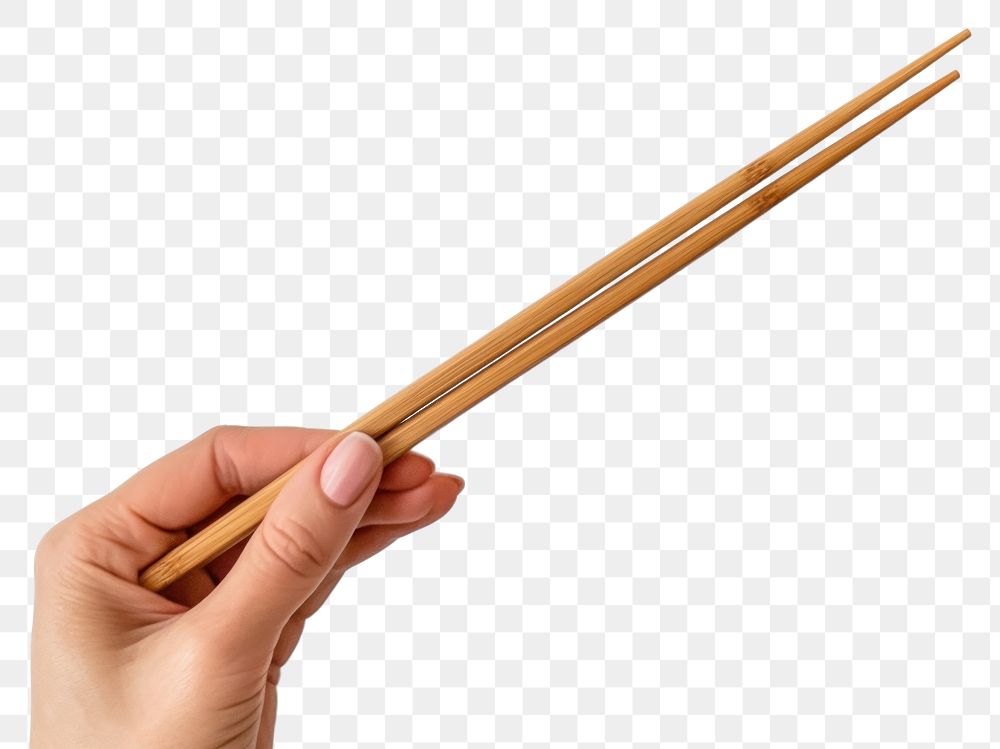 PNG Hand using wood chopsticks white background holding finger.