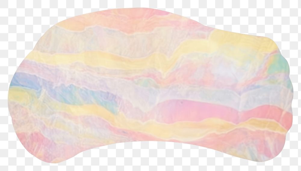 PNG Rainbow marble distort shape abstract paper white background.