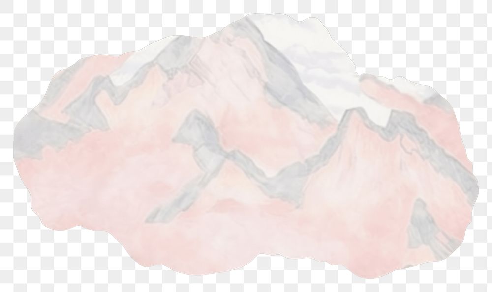 PNG Snow mountain marble distort shape nature white background tranquility.