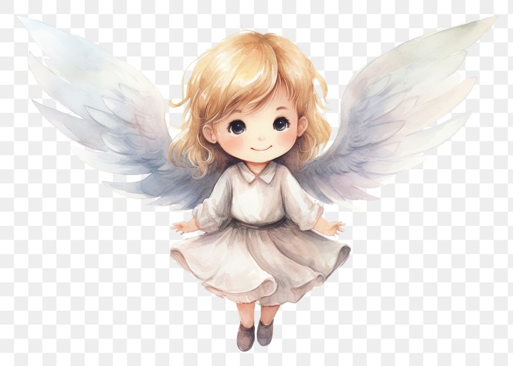 PNG Angel girl cartoon toy representation creativity. 