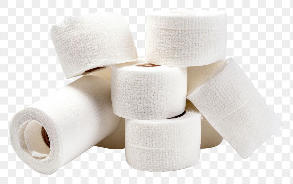 PNG  Bandages white white background textile. AI generated Image by rawpixel.
