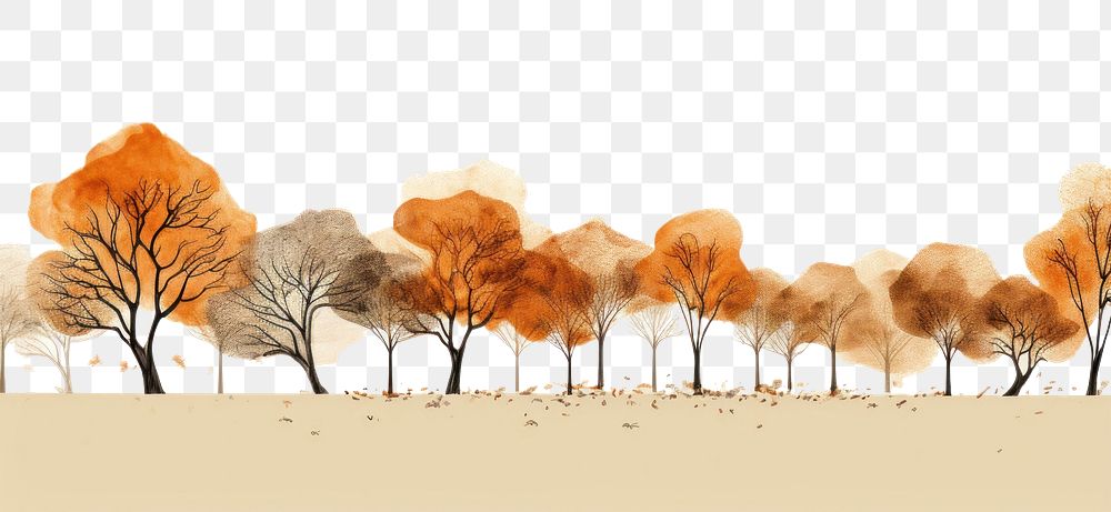 PNG Oak trees landscape outdoors autumn. AI generated Image by rawpixel.