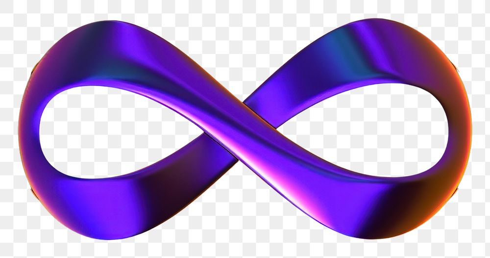 PNG  An infinity icon purple black background single object.