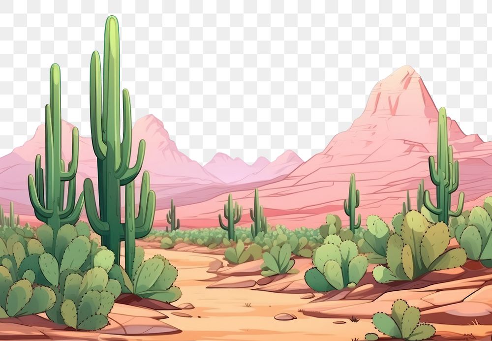 PNG  Cactus landscape backgrounds outdoors.