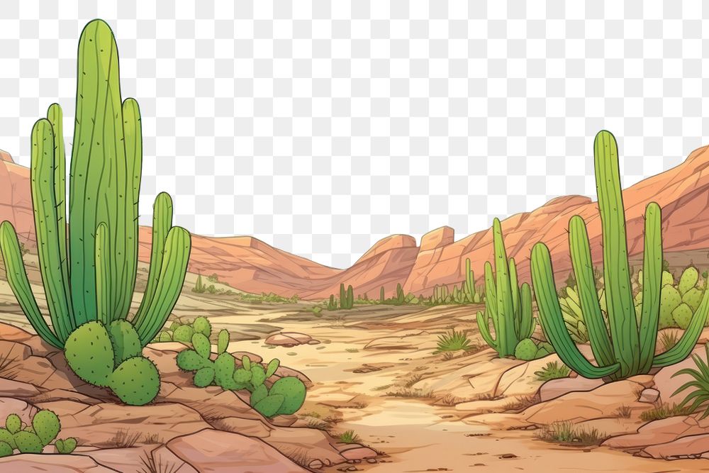 PNG  Cactus landscape backgrounds outdoors.