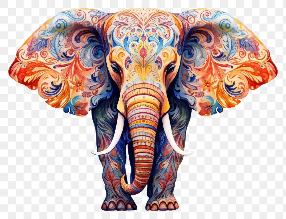 PNG  Elephant pattern mammal animal. AI generated Image by rawpixel.