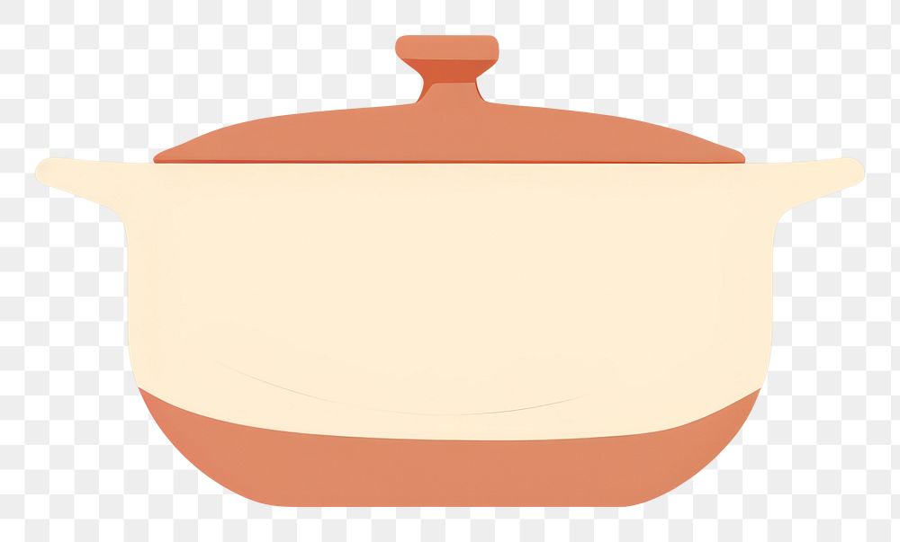 PNG  Illustration of a simple cooking pot appliance art porcelain.