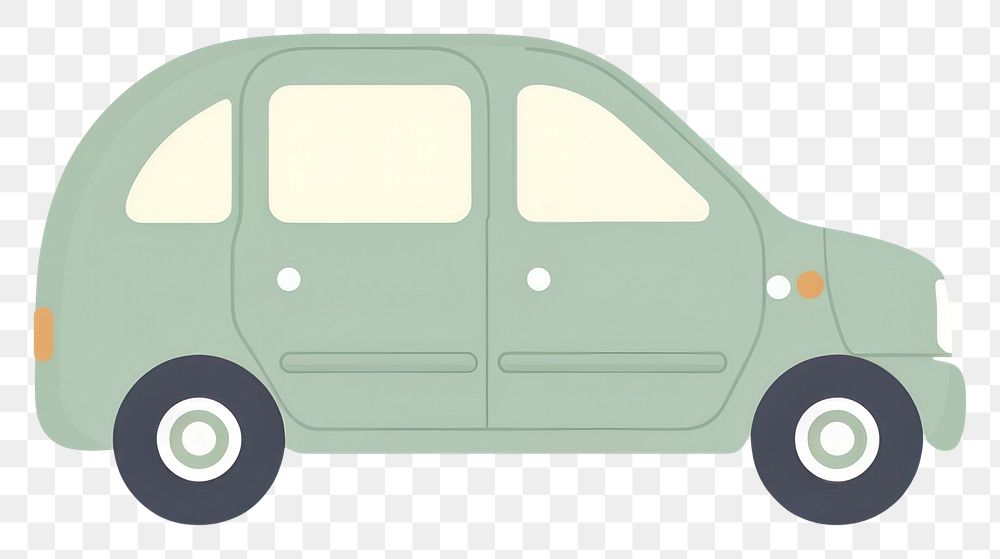 PNG  Illustration of a simple car vehicle transportation automobile.