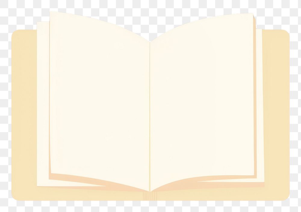PNG  Illustration of a simple open book publication paper page.