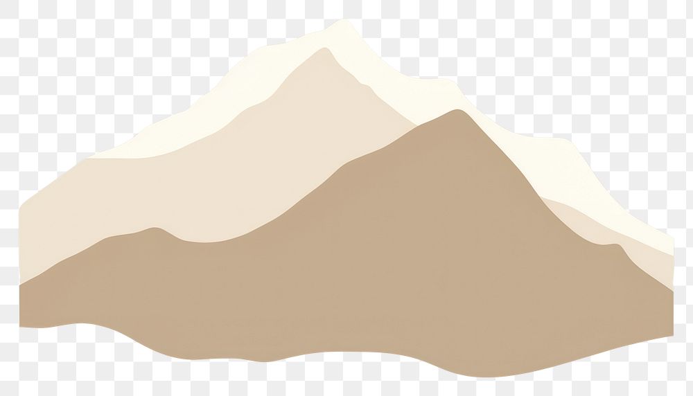 PNG  Illustration of a simple mountain nature stratovolcano landscape.