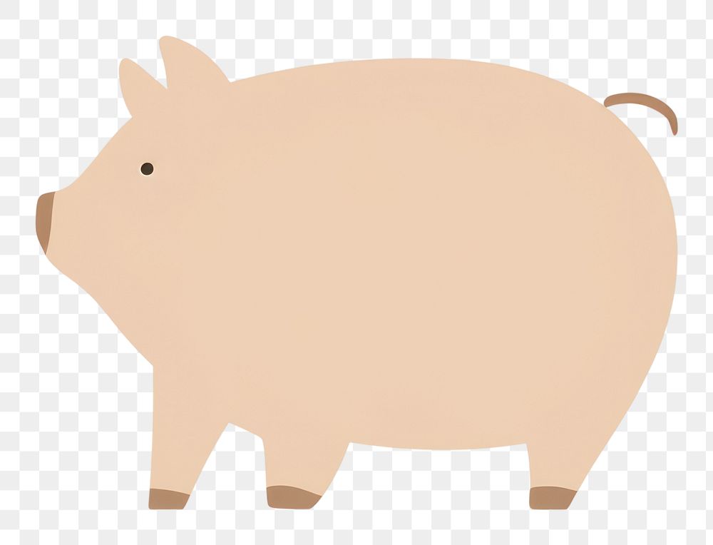 PNG  Illustration of a simple pig animal mammal investment.