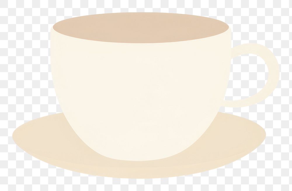 PNG  Illustration of a simple tea cup saucer coffee drink.