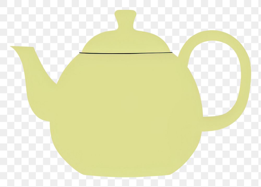 PNG  Illustration of a simple tea pot teapot refreshment tableware.