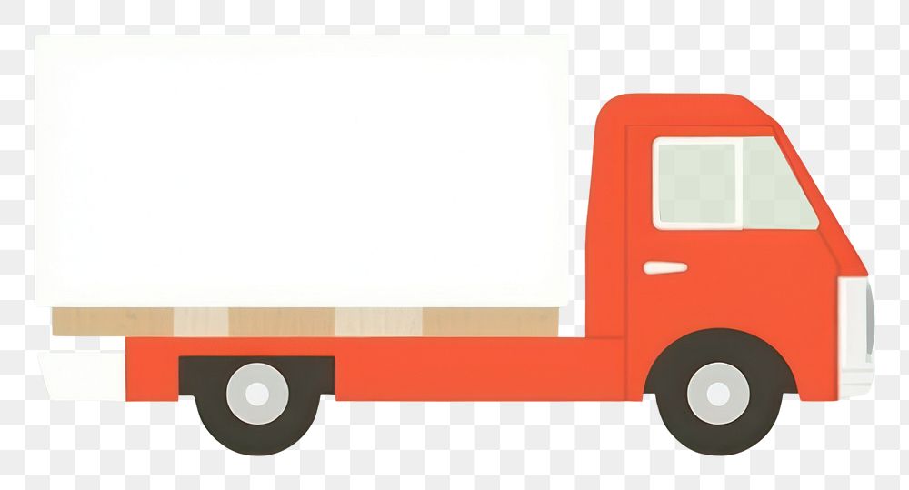 PNG  Illustration of a simple truck vehicle van transportation.