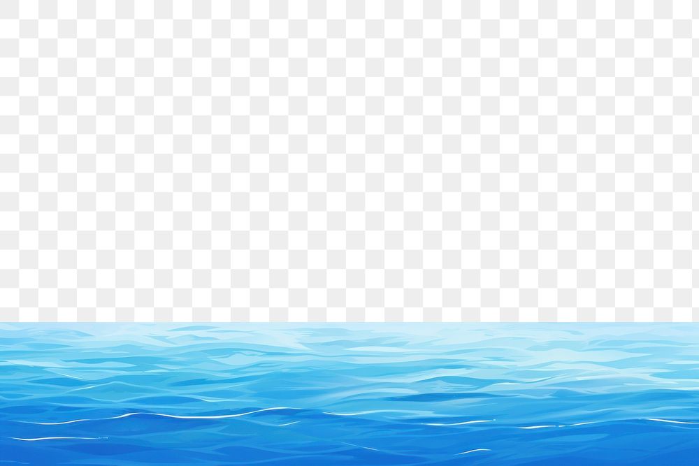PNG  Illustration of sea water blue with bright sky outdoors horizon nature. 