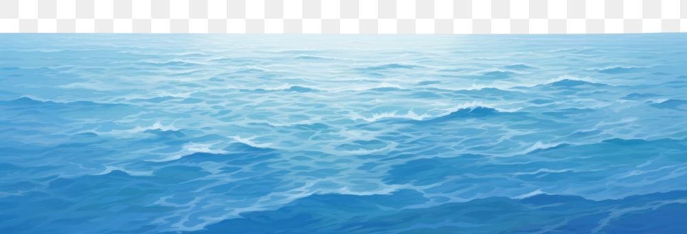 PNG  Illustration of sea water blue with bright sky outdoors horizon nature. AI generated Image by rawpixel.