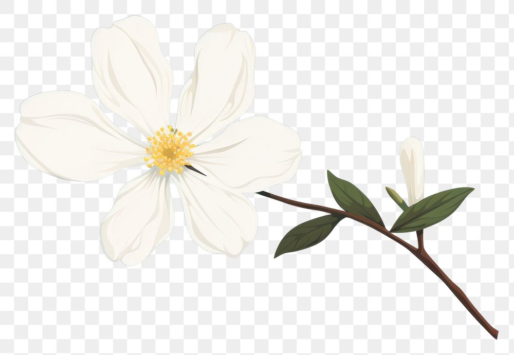 PNG  White flower blossom petal plant.