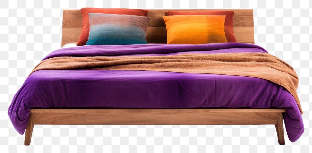 PNG Bed modern furniture cushion bedroom.