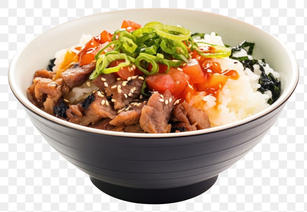 PNG Donburi food meal dish.