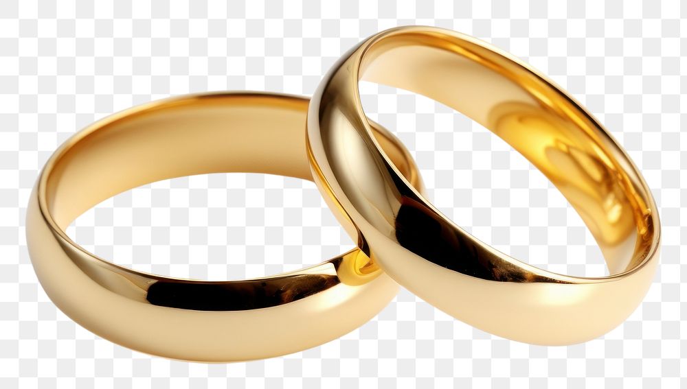 PNG Gold wedding rings jewelry white background togetherness.