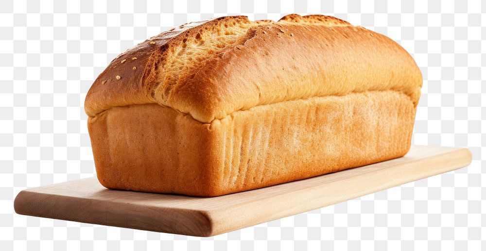 PNG Loaf of bread food white background sourdough.