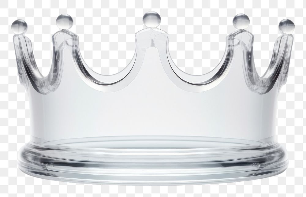 PNG  Crown icon white background accessories drinkware.