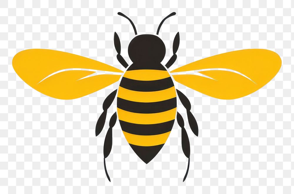 PNG  Minamal bee logo insect animal hornet. AI generated Image by rawpixel.