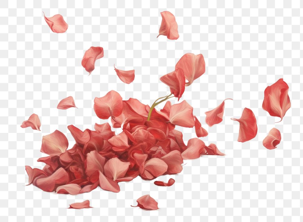 PNG Falling red rose petals plant freshness blossom.