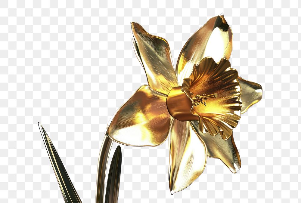 PNG Flower daffodil plant gold.