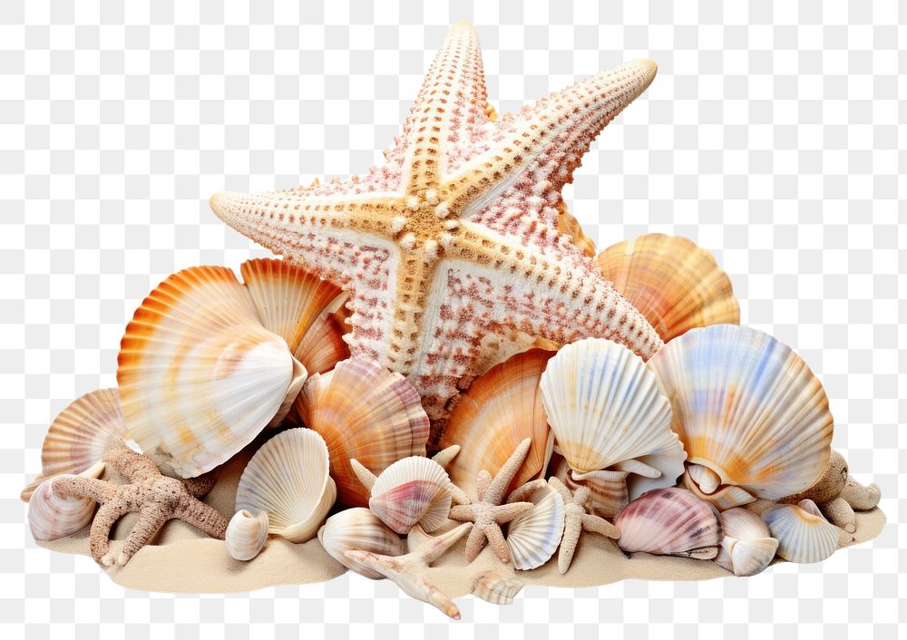 PNG Seashell seafood clam invertebrate. AI generated Image by rawpixel.