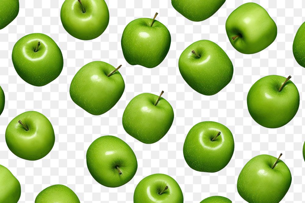 PNG Green apple slices pattern green backgrounds fruit. AI generated Image by rawpixel.