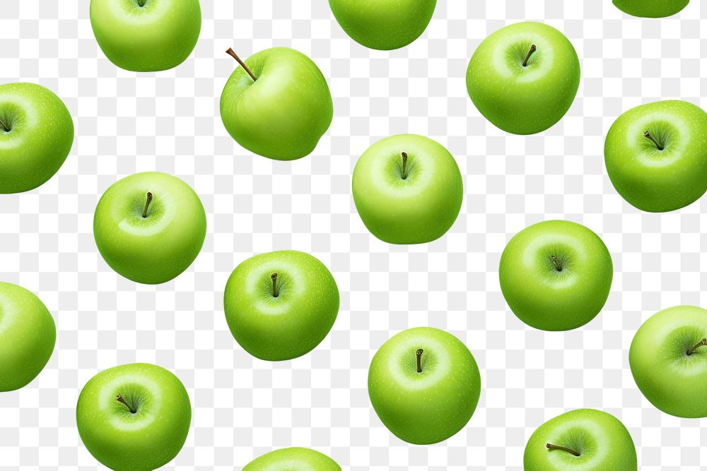 PNG Green apple slices pattern green backgrounds fruit. AI generated Image by rawpixel.