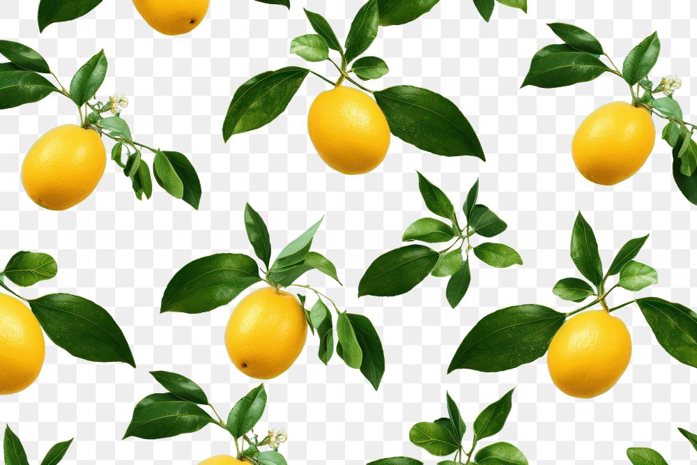 PNG Lemon fruit pattern lemon backgrounds plant. AI generated Image by rawpixel.