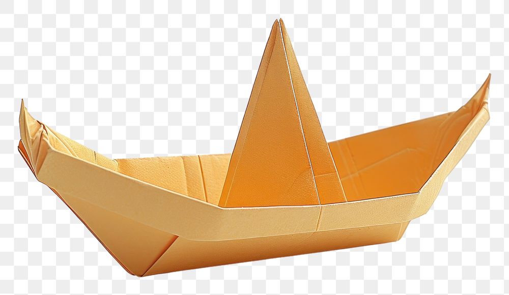 PNG A boat origami paper craft white background.