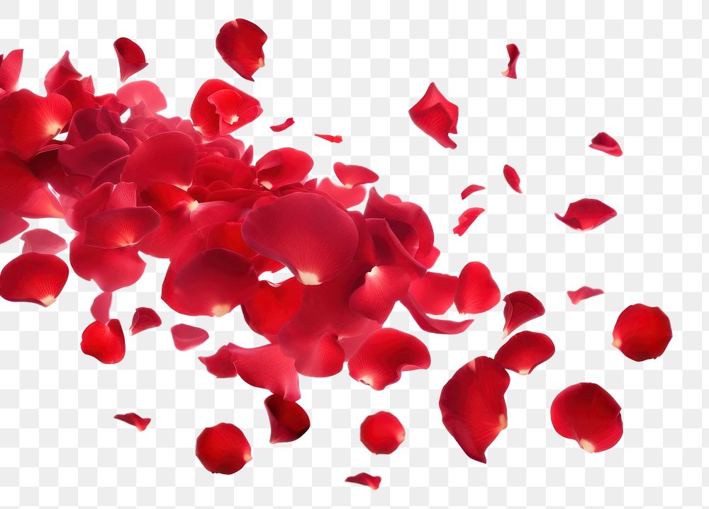 PNG Falling red rose petals backgrounds flower plant.