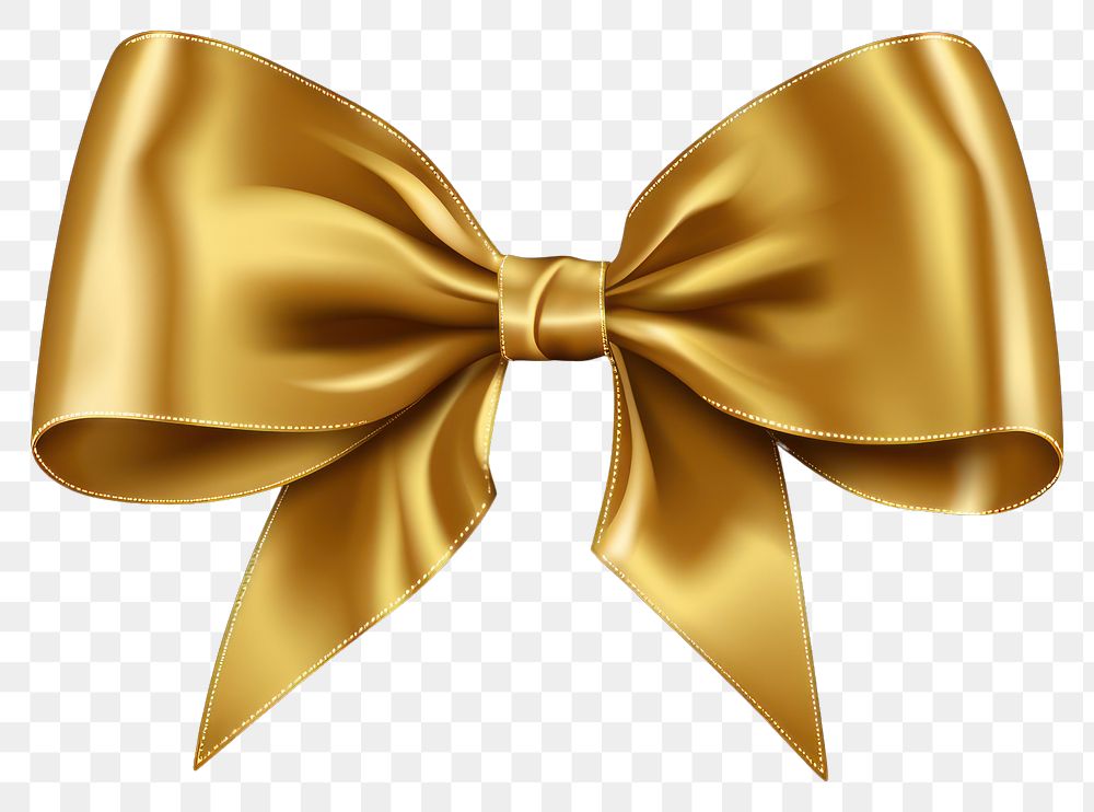PNG Bow gold ribbon celebration.