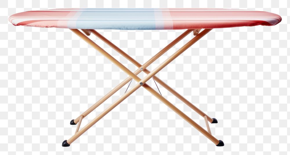 PNG Ironing board furniture table white background.