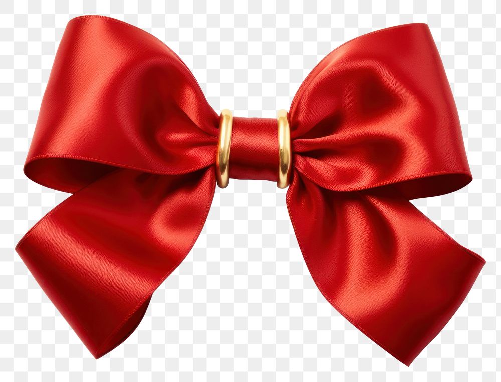 PNG Bow ribbon gold red.